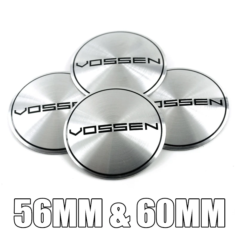 Серебряный Vossen 56 мм 60 мм изогнутые колеса Центр крышка наклейка знак, наклейка на автомобиль для VOSSEN диски оптом стикер, колпак