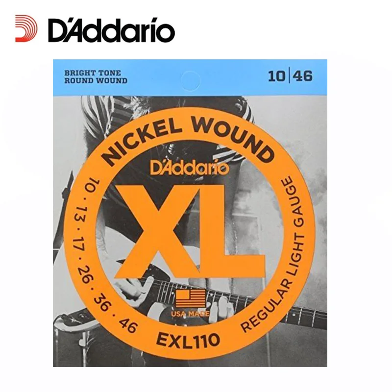 Проводки для электрогитары D'Addario EXL110 EXL115 EXL120 EXL125 EXL130 XL никелевые круглые