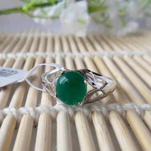 Кольца LANZYO из стерлингового серебра 925 пробы натуральное зеленое женское