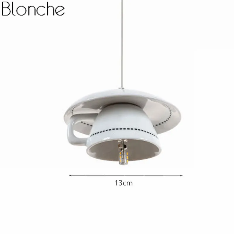 A Modern Ceramic Led Pendant Lights Tea Cup Teapot Hanglamp Nordic Hanging Lamp Home Decor Dining Room Kitchen Lighting Fixtures - Цвет корпуса: A