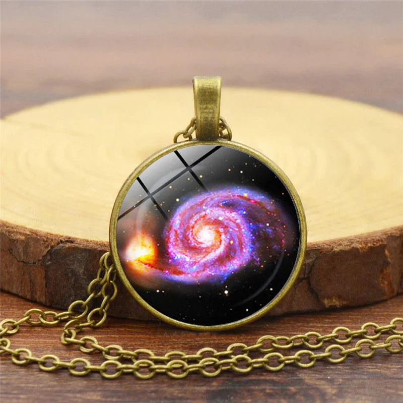 Galaxy Necklace Nebula Jewelry Orion Universe Pendant Gifts For Men Art Photo Glass Cabochon Necklaces | Украшения и аксессуары