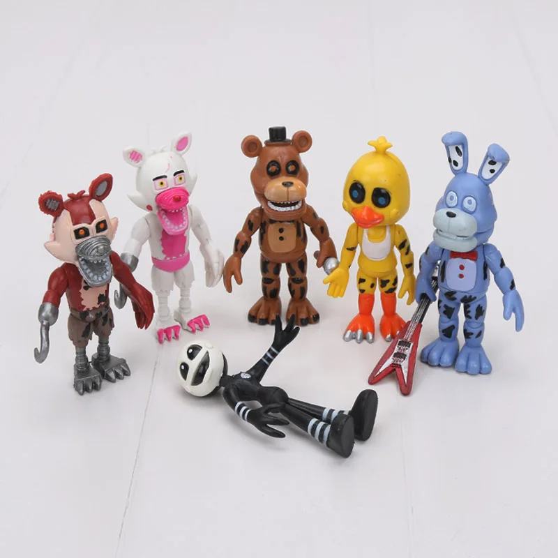 18 шт. FNAF ПВХ фигурки Набор сестра расположение Чика мангл Фокси кукла золото Фредди Fazbear куклы пять ночей у Фредди игрушки