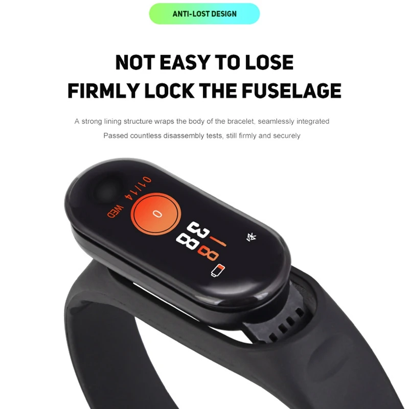 M3plus IPS Screen Smart Sport Fitness Bracelet IP68 Waterproof Blood Pressure Oxygen Activity Tracker For Men Women Watches | Электроника