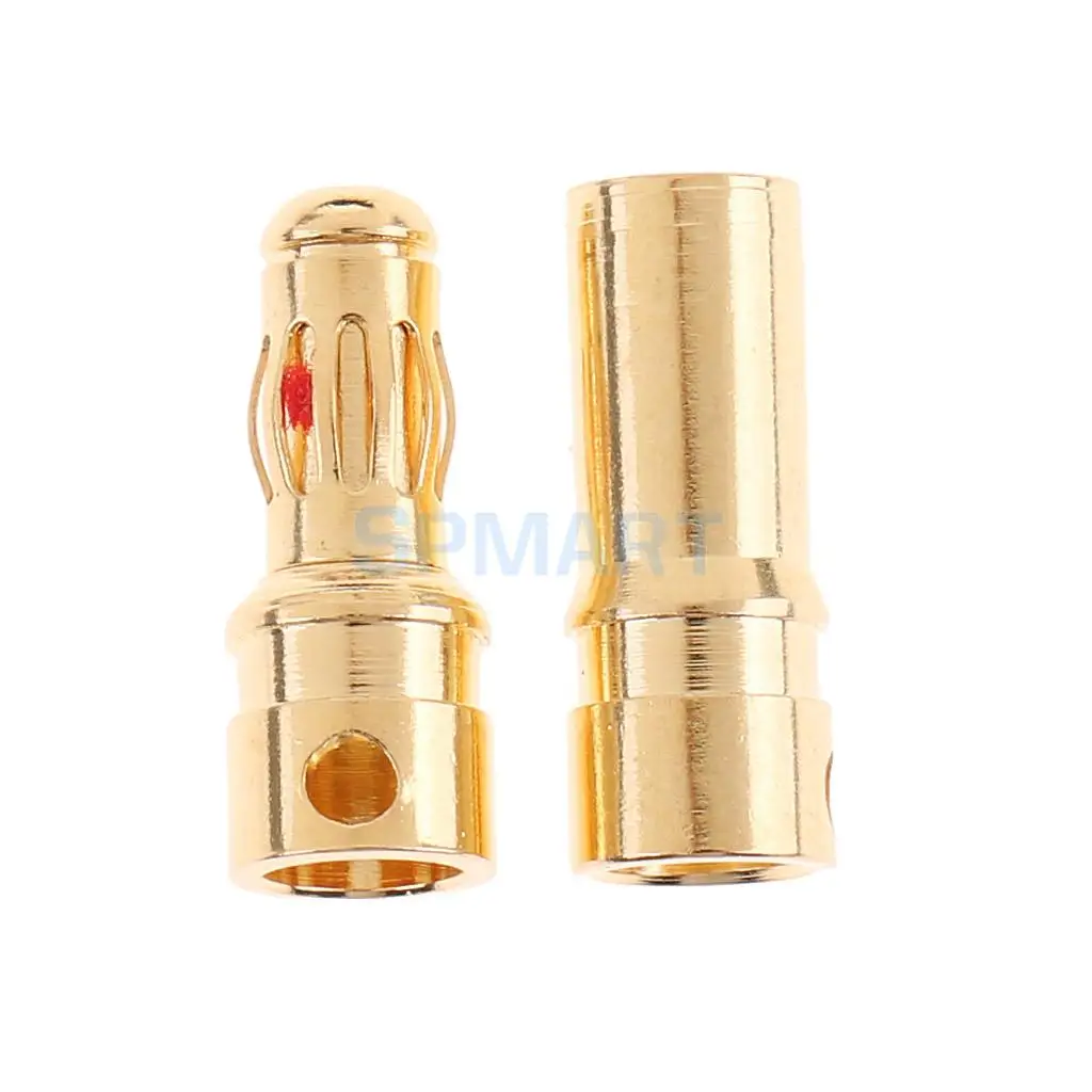 20pcs Gold-plated Banana Plug Bullet Connector 3.5mm for ESC Motor Battery | Игрушки и хобби