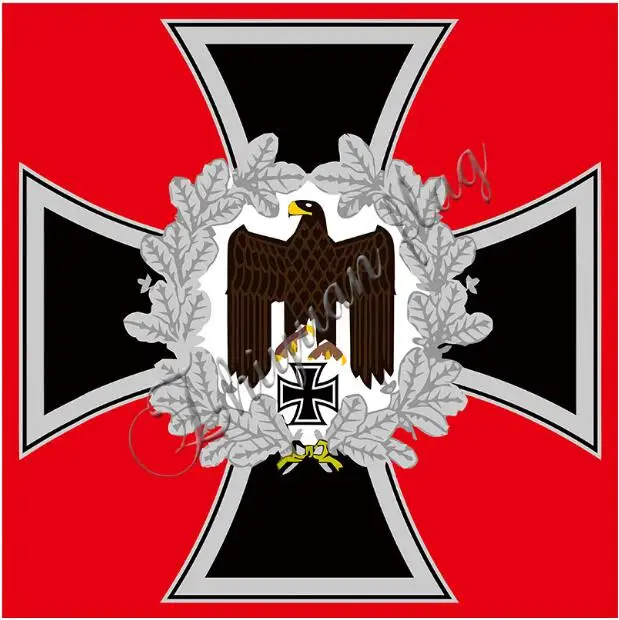 Орел с герба Германии флаг 120х120см (5х5фт) любым флагом баннера на заказ|Флаги