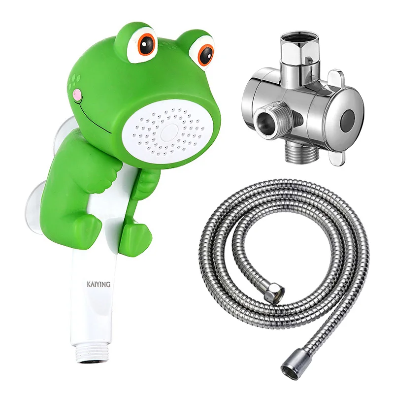 J-Frog-Hose-Diverter KAIYING детская ручная насадка для душа, мультяшная насадка для душа с распылителем воды, детские игрушки для купания, HK370 - Цвет: J-Frog-Hose-Diverter