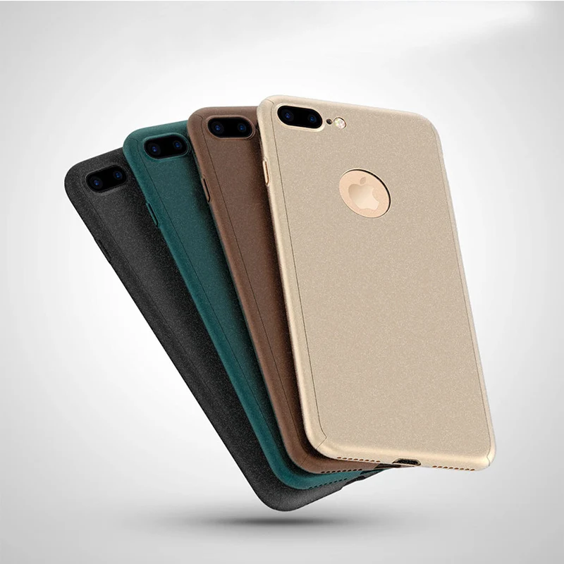 Полная защита тела 360 чехол для iphone 8 7 6 6S плюс закаленное Стекло Экран протектор