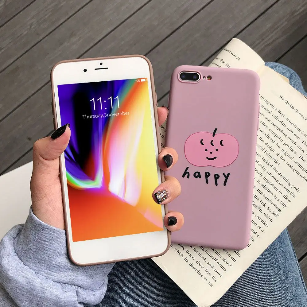 KISSCASE Забавный мультяшный чехол для iPhone X XS MAX XR 8 7 Plus Мягкий матовый ТПУ милый 6 6S 5 5S