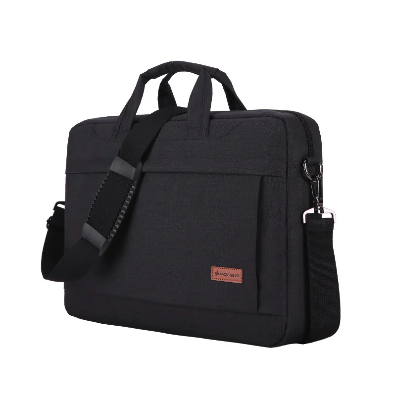 14 inch Black Kissyenia 14 15 дюймов портфель для ноутбука Мужская водонепроницаемая официальная деловая сумка для компьютера дорожная Портативная сумка на плечо KS1198 - Цвет: 14 inch Black