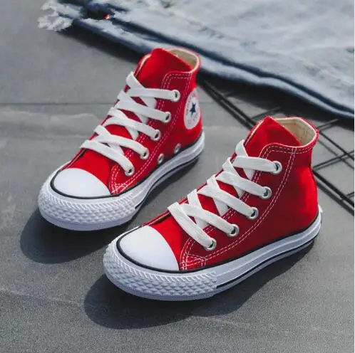 Kids Shoes For Girl Baby Sneakers Spring Fashion High Toe Canvas Toddler Boy Children Classical Girls | Детская одежда и обувь