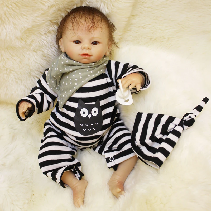 Nicery 20 дюймов 50 см кукла Bebe Reborn мягкая силиконовая игрушка для мальчиков и девочек