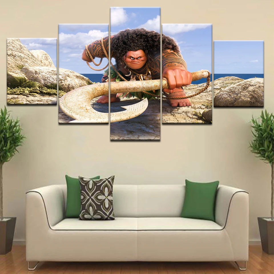 Холст картины HD с принтом в виде Винни Пуха Домашний декор Wall Art рамка 5 шт. героями
