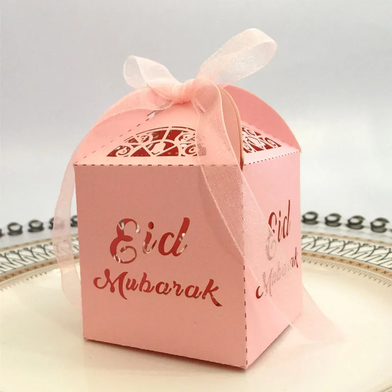 50 шт. Eid Mubarak Dragee конфетная Подарочная коробка украшения для Рамадана