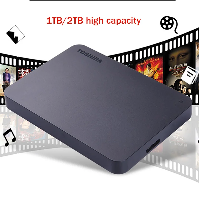 Портативный внешний жесткий диск Toshiba 4 ТБ HDD 2 5 дюйма 500 Гб 1 Винчестер для