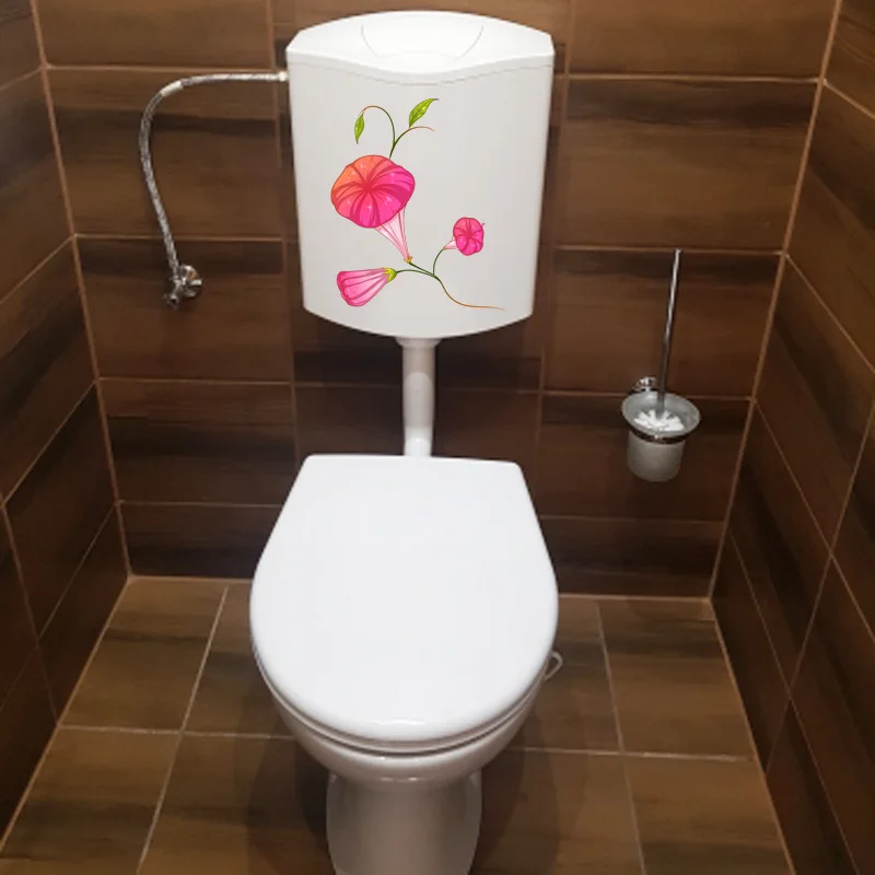 YOJA 18 1*21 4 см Мультяшные красные нарциссы WC сиденье для унитаза наклейки домашнего