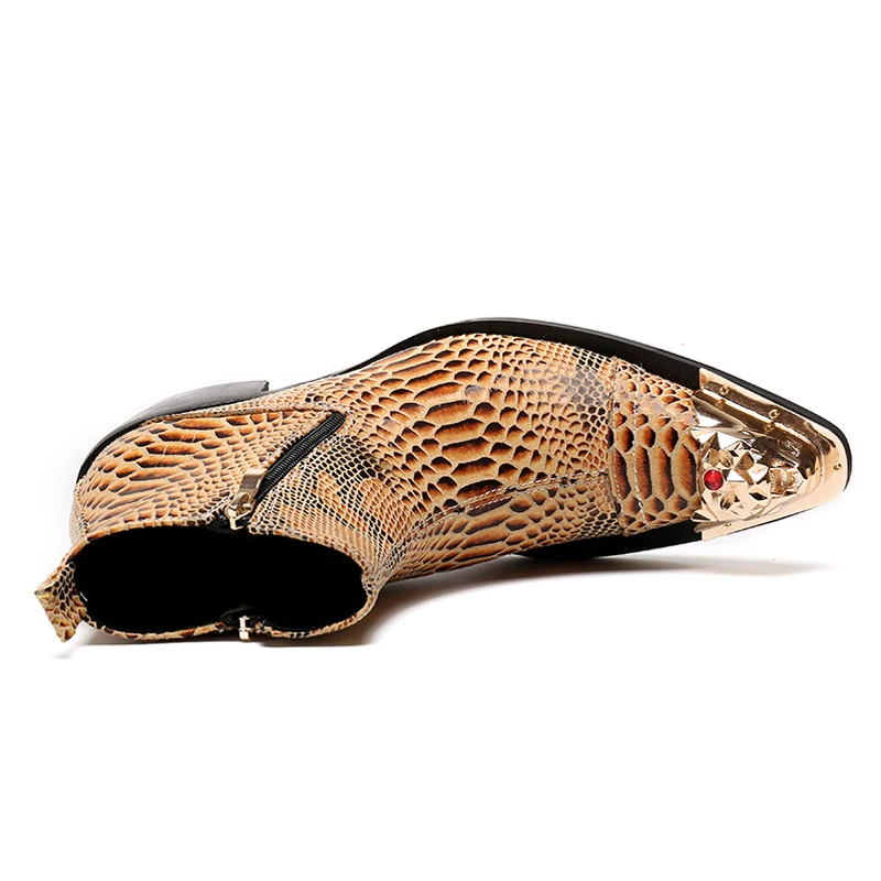 Мужские ковбойские ботинки ручной работы с острым носком из натуральной кожи|boots