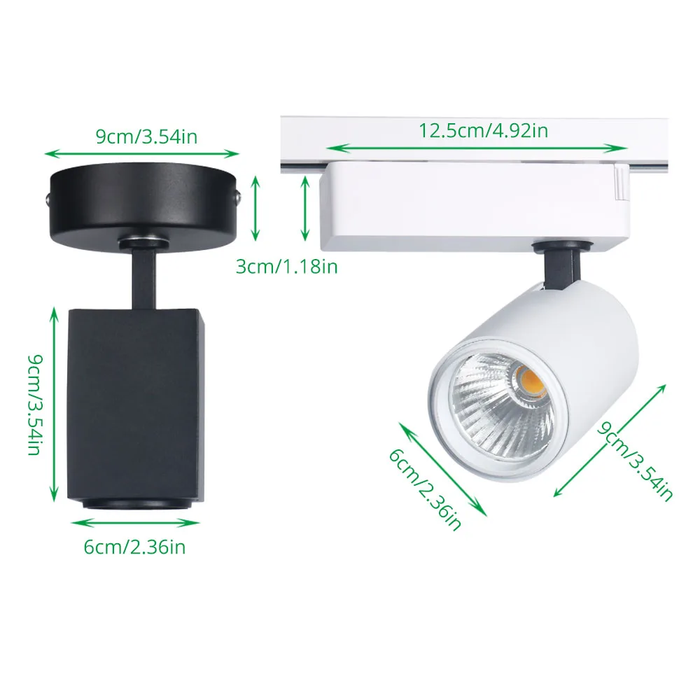 Светодиодный Трековый Светильник направленного света s 12W CREE потолочный