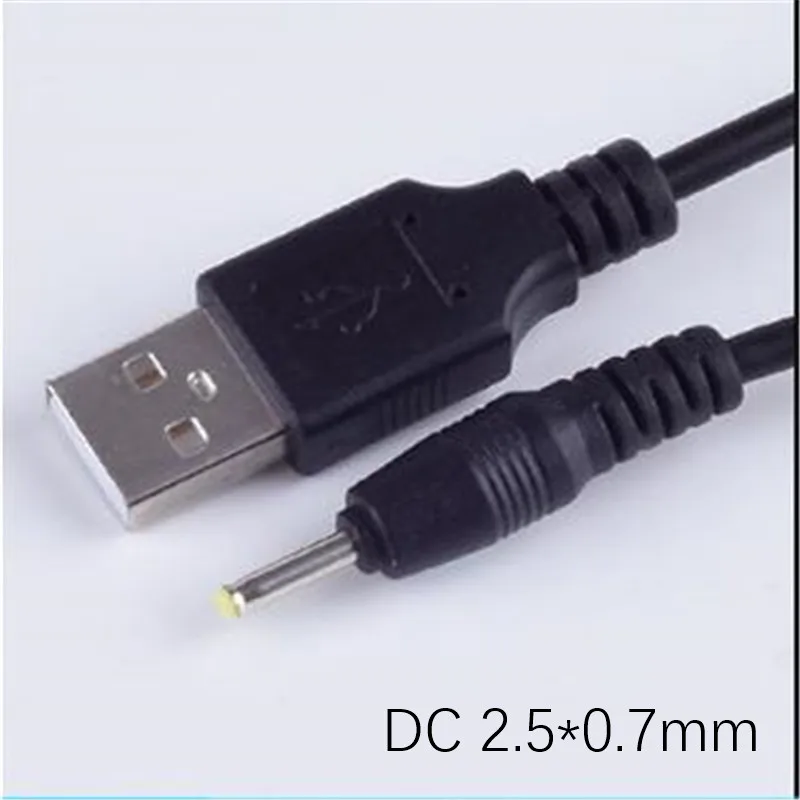 100PCS/ USB to DC power cable 2.5*0.7mm over 2A current Tablet phone projector digital camera MP3 MP4 charging cable