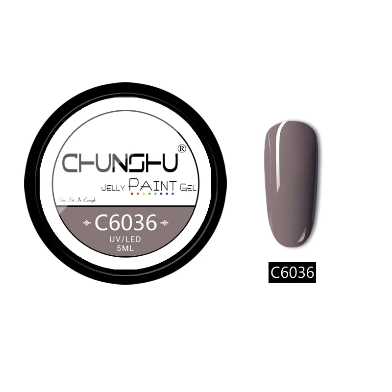 C6036 CHUNSHU 5 мл Блестки для рисования Гель УФ-гель для ногтей замочить от Желе Цвет Гель-лак для ногтей Полупостоянный лак для ногтей - Цвет: C6036