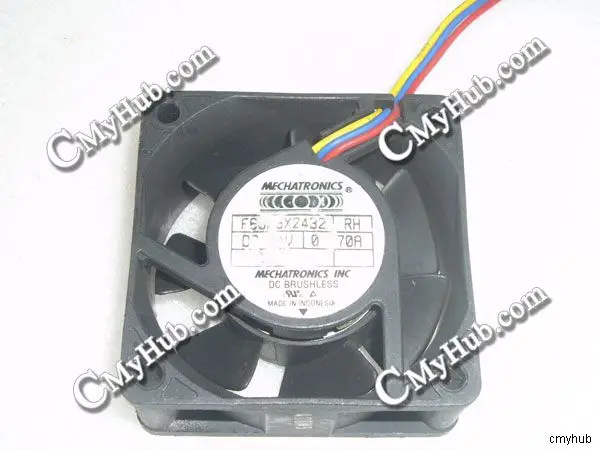 3 контактный проводной охлаждающий вентилятор MECHATRONICS F6025X24B2 DC24V 6025 6 см 60 мм 60x60x25