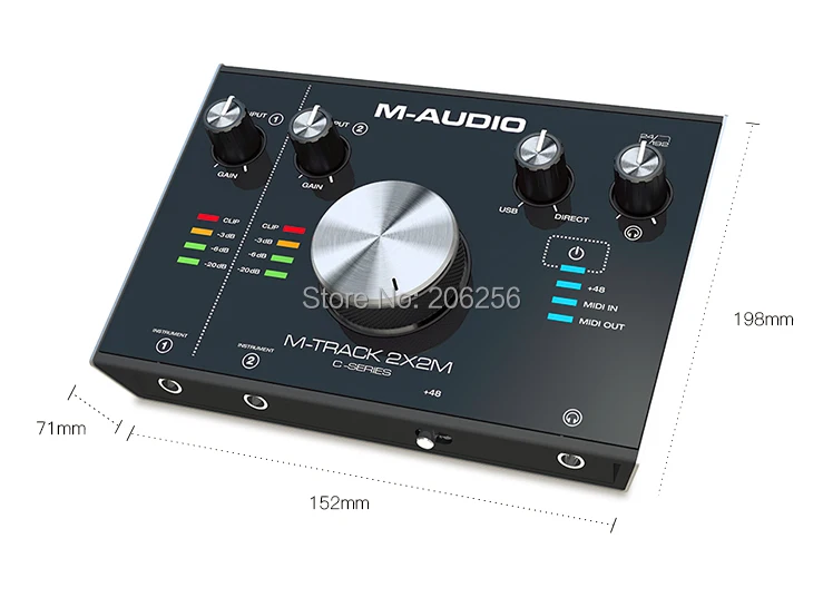 M AUDIO Track 2x2M профессиональная миди звуковая карта USB аудио интерфейс внешняя