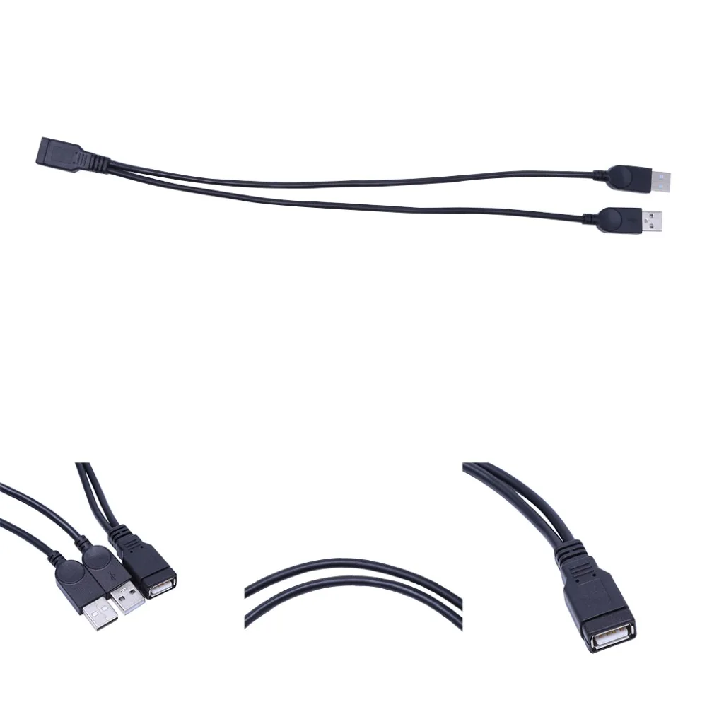 2018 USB 2 0 Тип 1 Женский до Мужской двойной Dual Y-Splitter синхронизации данных зарядки