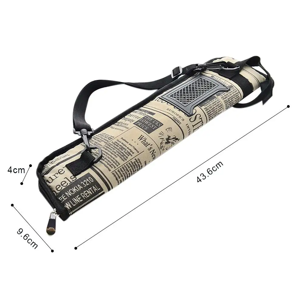 Портативная сумка для хранения джазовых барабанных палочек с внешним карманом
