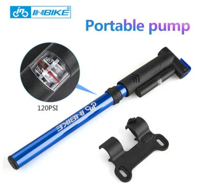 IQ16201 Blue Мини велосипедный насос велосипедные насосы Bomba Bicicleta велосипедный воздушный насос Presta Schrader Клапан насос для велосипеда bomba de ar bicicleta - Цвет: IQ16201 Blue