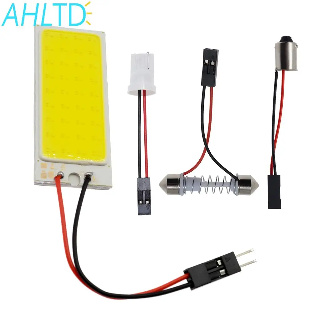 1х белый высокий яркий T10 Cob 36Led Автомобильный светодиодный DC 12 В w5w C5W C10w 194 панельные лампы для авто дверного чтения резервный купольный светильник BA9S