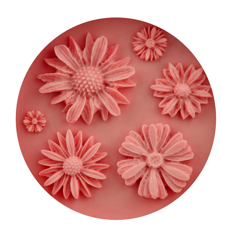 Хризантема Клык Дэн торт украшение силиконовая формочка в виде цветов форма для