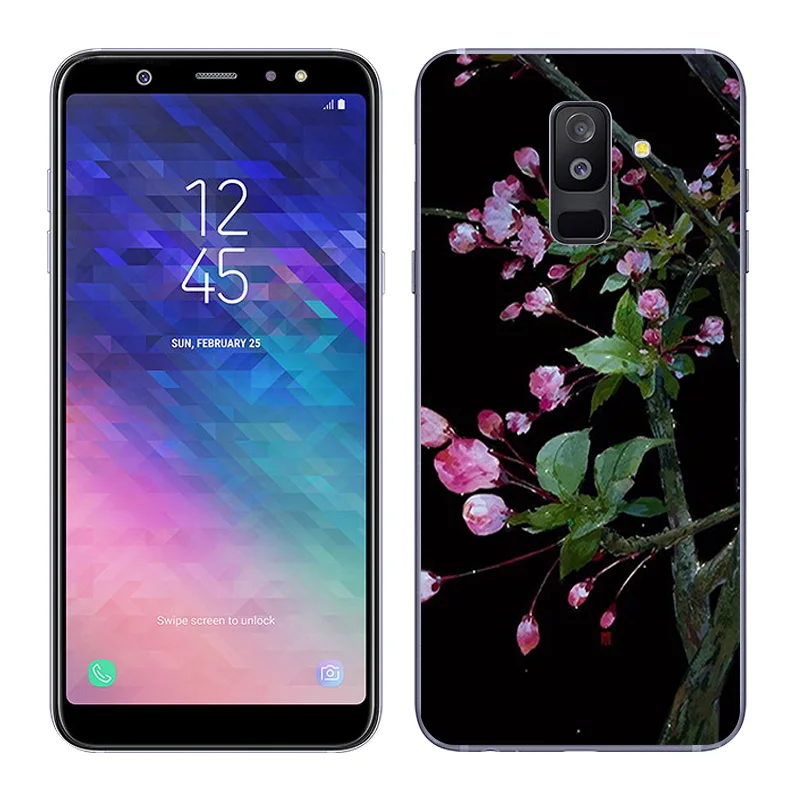 Для samsung Galaxy A6+() чехол для телефона прозрачный гелевый Чехол с рисунком бобов 6," для Galaxy A6 Plus мягкий тонкий силиконовый чехол - Цвет: 04