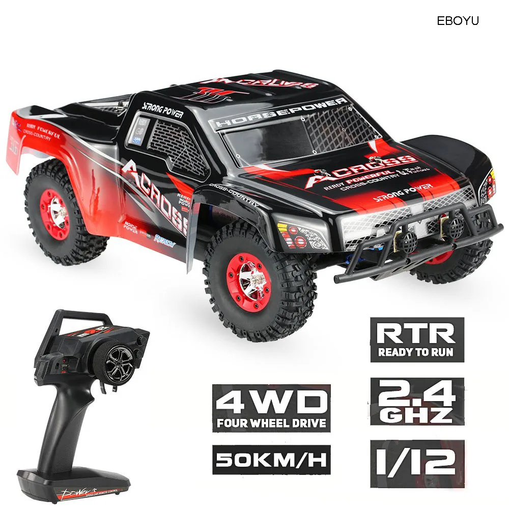Wltoys 12423 1:12 Радиоуправляемый автомобиль 2 4G 4WD электрический матовый короткий курс
