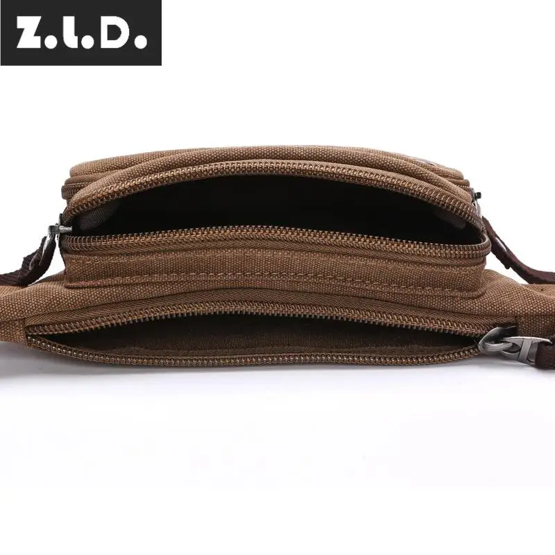 Модная сумка унисекс Z.L.D из натуральной холщовой ткани мотоциклетная военное