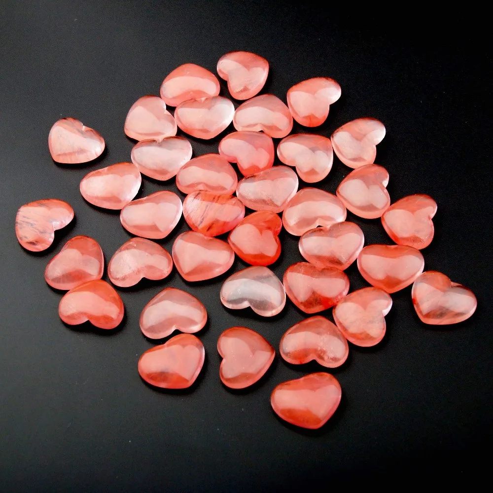 Камни кабошон 10 мм 25 в форме сердца без отверстий бусины кабошоны для