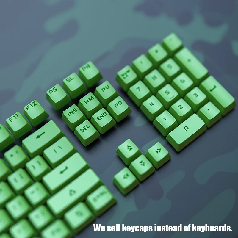 104 ключа OEM Grass Green Crystal игровая механическая клавиатура KeyCaps индивидуальная