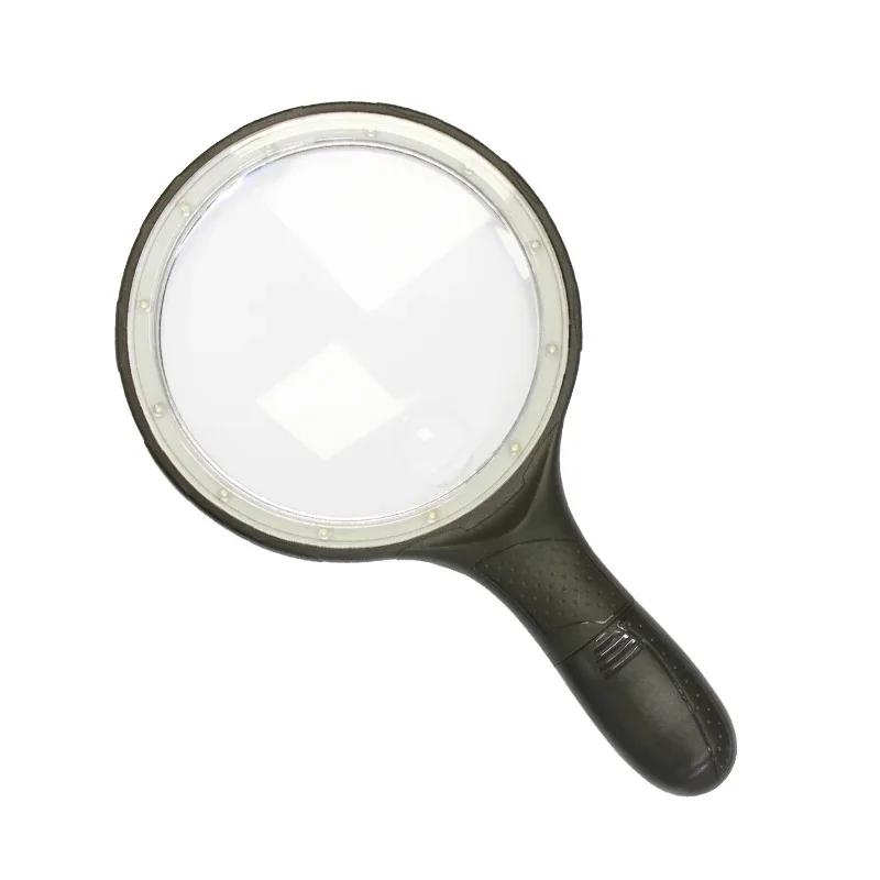 Увеличительное стекло d138мм ручной микроскоп с 12 светодиодами увеличительное