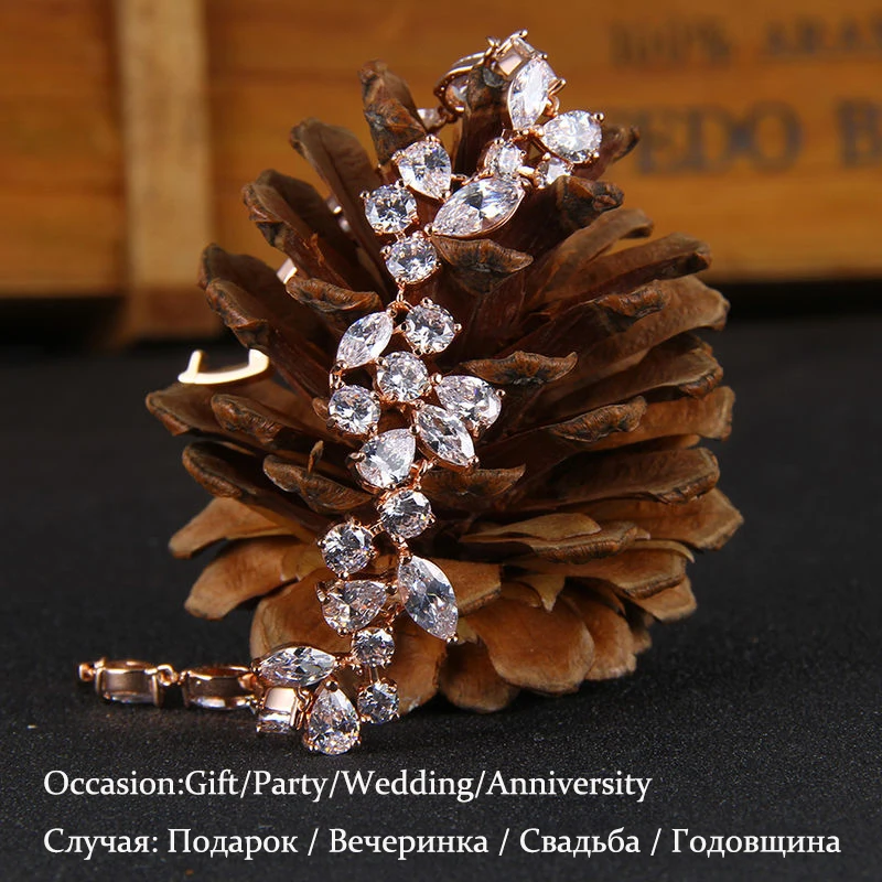 2017 модные браслеты для женщин очаровательные цвета розового золота с