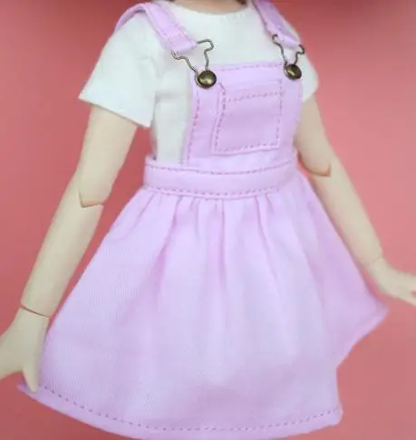 1pcs dress 1 шт. 4 цвета с открытыми плечами футболка с ремешком платье для Blyth, Azone, Licca, куклы-Барби одежда комбинезоны наряды Аксессуары - Цвет: 1pcs dress