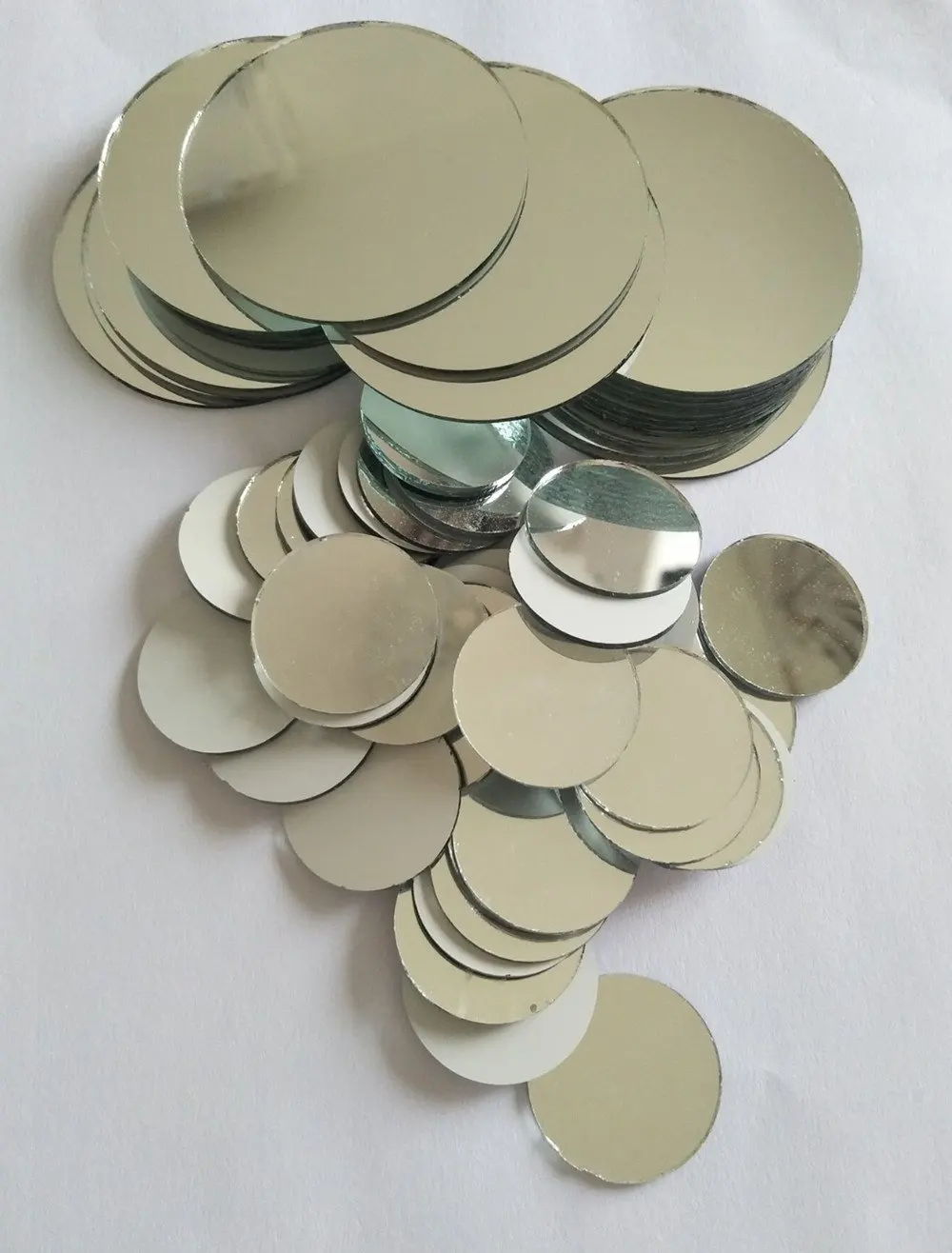 100 шт./лот круглые стеклянные мозаичные зеркальные аксессуары для рукоделия