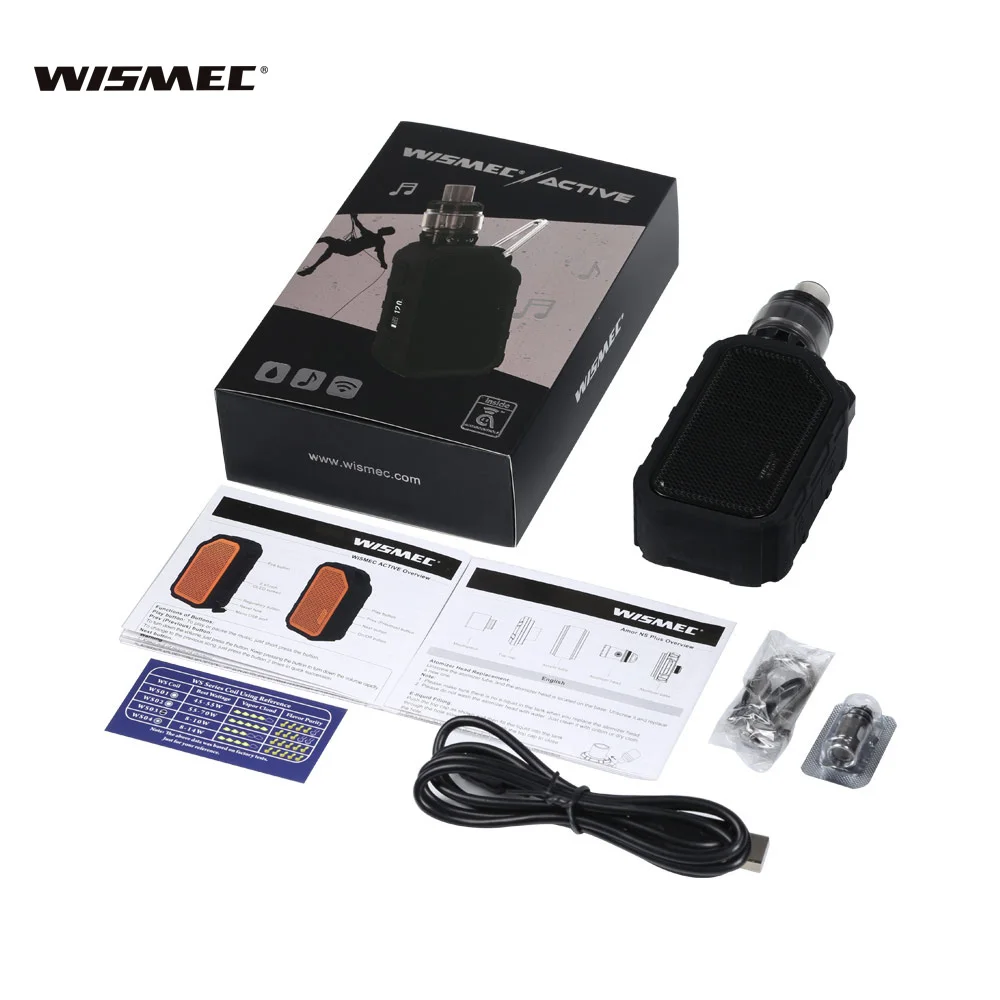 Оригинальный Wismec Активный с Amor NS Plus Kit 80 Вт Vape встроенный 2100 мАч аккумулятор 2 мл 4 5