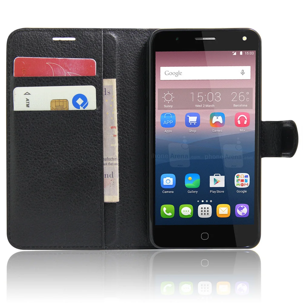 Чехол для Alcatel POP 4 5051D 5 дюймов роскошная Обложка на заднюю панель из искусственной