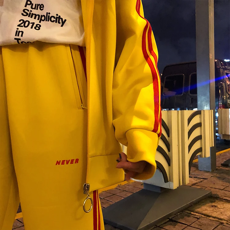 Весенне осенние женские комплекты толстовка на молнии укороченные топы + Длинные