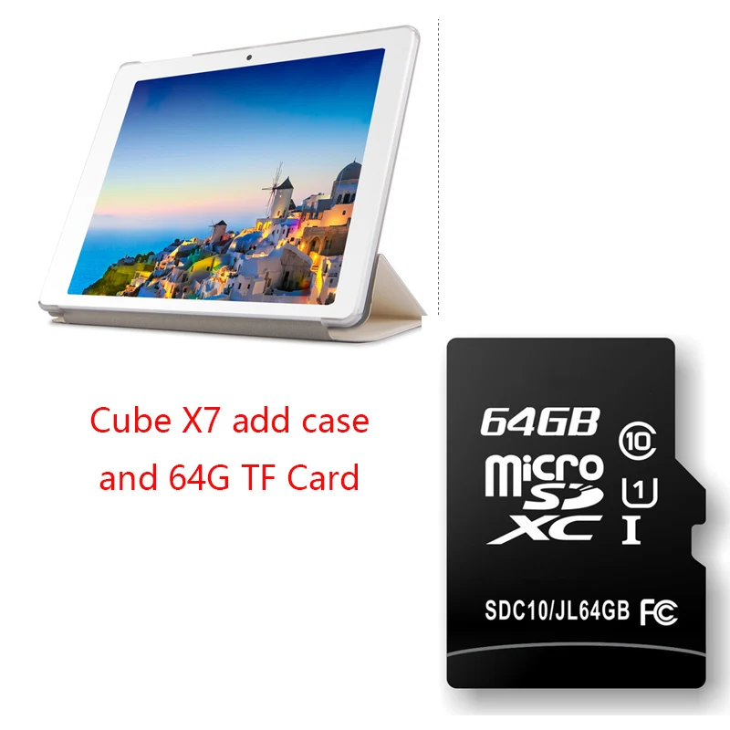 CUBE бесплатно молодой X7 Планшеты PC mtk8783v-ct Octa core 3 ГБ оперативной памяти 32 ГБ ROM 10.1 дюймов 1920*1200 IPS Android 6.0 4 г LTE WCDMA GSM, WIFI - Комплект: add case and TF card