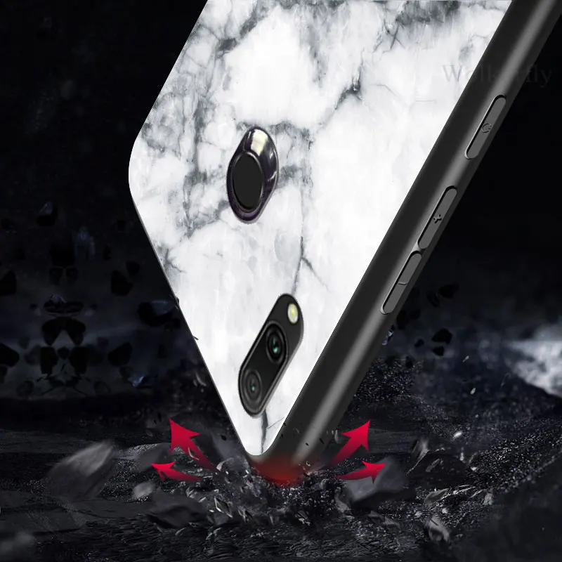 Гладкий Чехол из закаленного стекла для samsung Galaxy A50, чехол, Мраморная задняя крышка для samsung Galaxy A30 A20 A10 A70, стеклянный чехол A 50