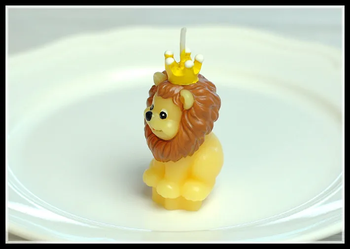Свеча на день рождения Lion Simba для торта Рождественское украшение беспламенные