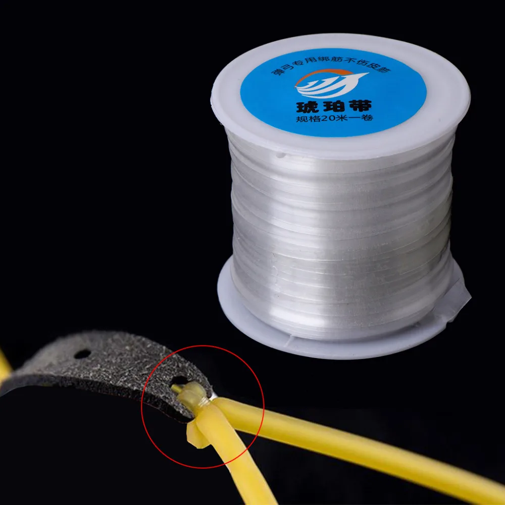 

1 Roll 20M Rubber Band Line String Wire Used For Hunting Slingshot Catapult Head