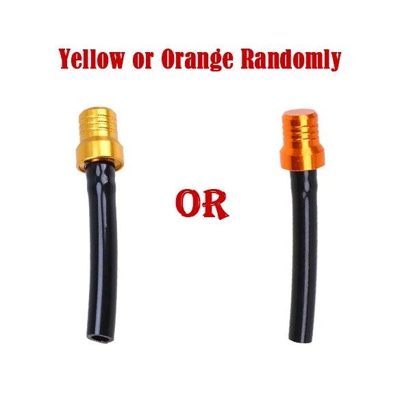 Orange Yellow Random Posbay 1x алюминиевый Универсальный мотоциклетный газовый Бензобак топливный колпачок вентиляционный вентиль шланг трубка для ATV Dirt Pit Quad Bike - Цвет: Orange Yellow Random