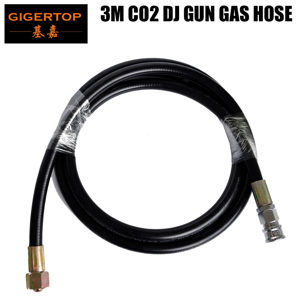 Freeshipping High Press Gas Hose for Co2 Dj Gun Easy to Clean with Quick Connector/Brass Fitting Length Customerized