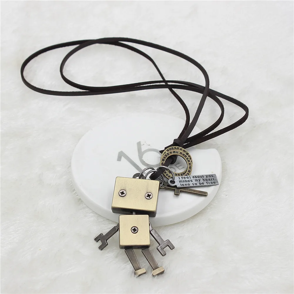 Ювелирные изделия DGW очаровательные ожерелья и подвески с роботом колье из