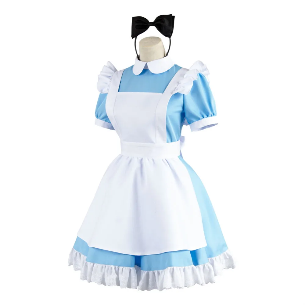 Alice Cosplay In Wonderland Costume Dress Maid Halloween Carnival Party Adult Women Full Sets | Тематическая одежда и